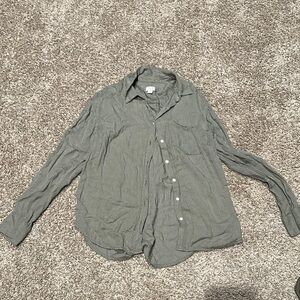 a new day women’s Casual Gray Striped Shirt